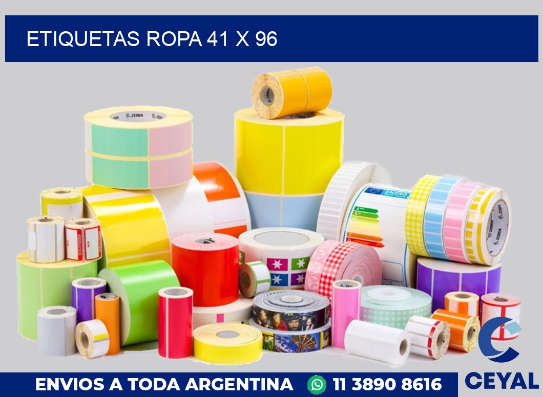 etiquetas ropa 41 x 96