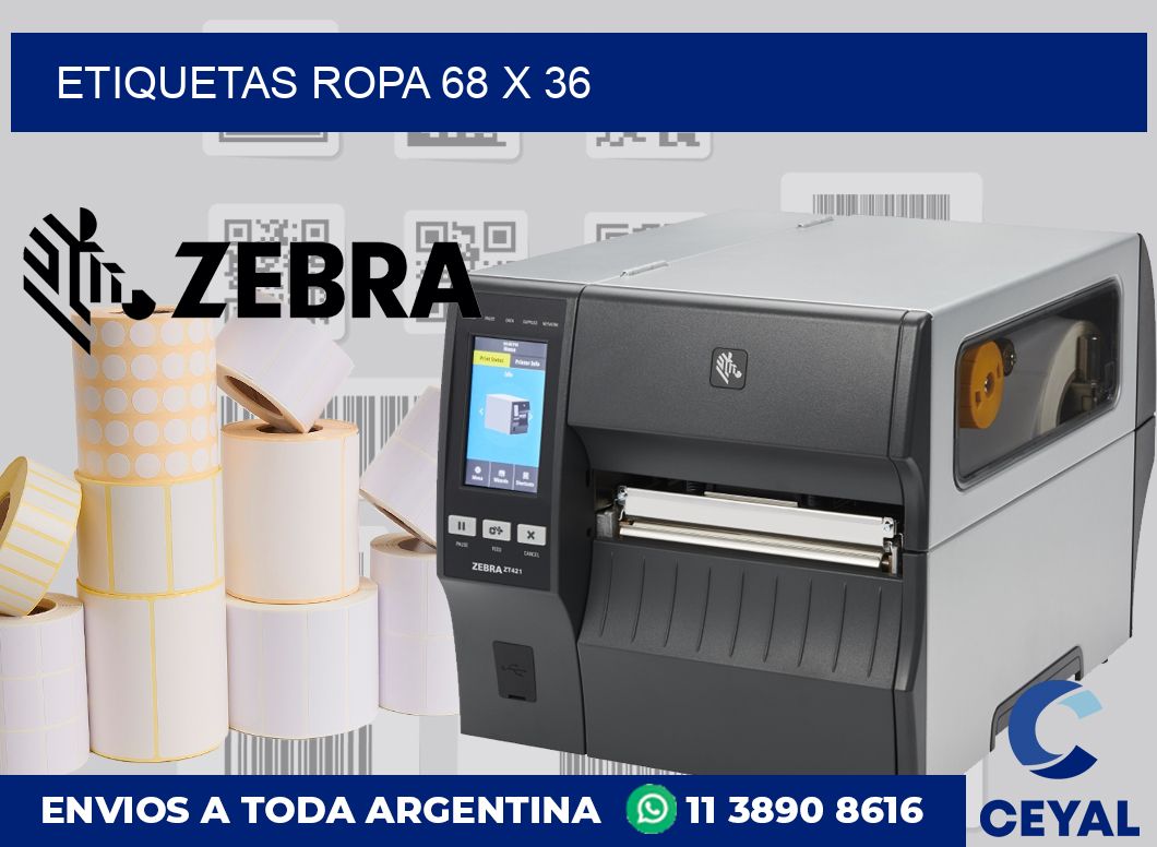 etiquetas ropa 68 x 36