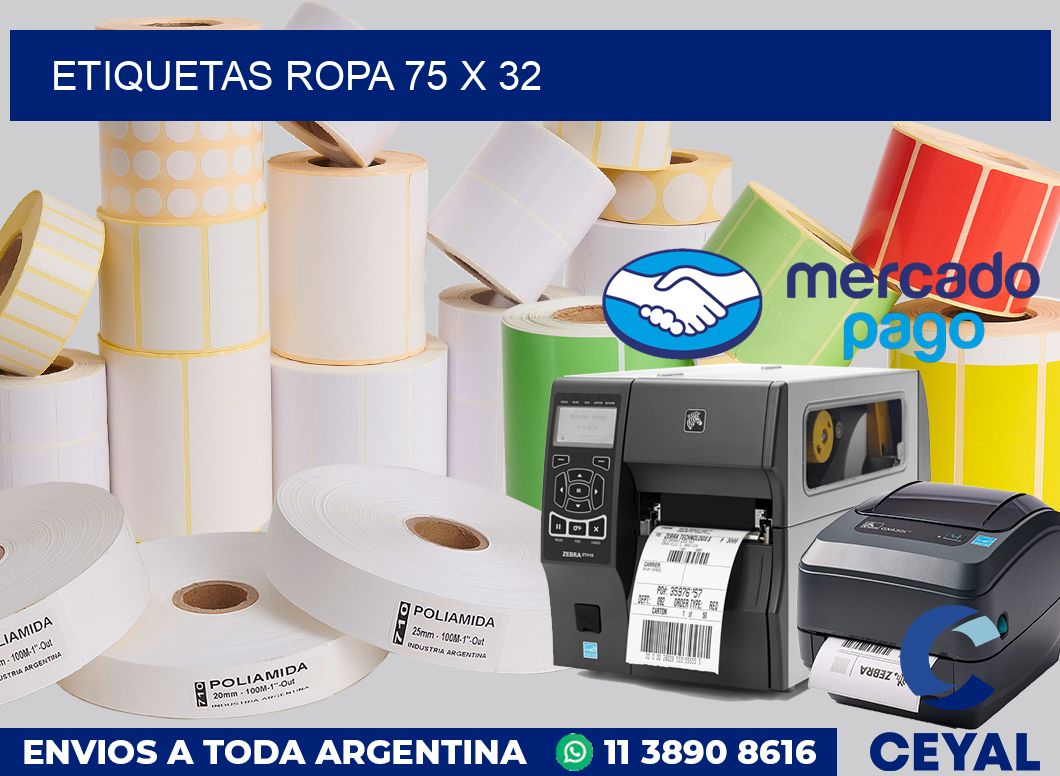 etiquetas ropa 75 x 32