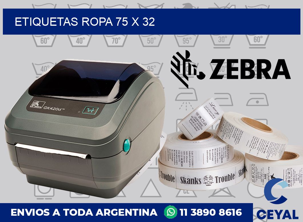 etiquetas ropa 75 x 32