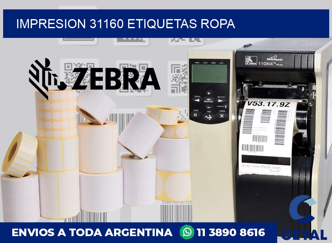 impresion 31160 etiquetas ropa
