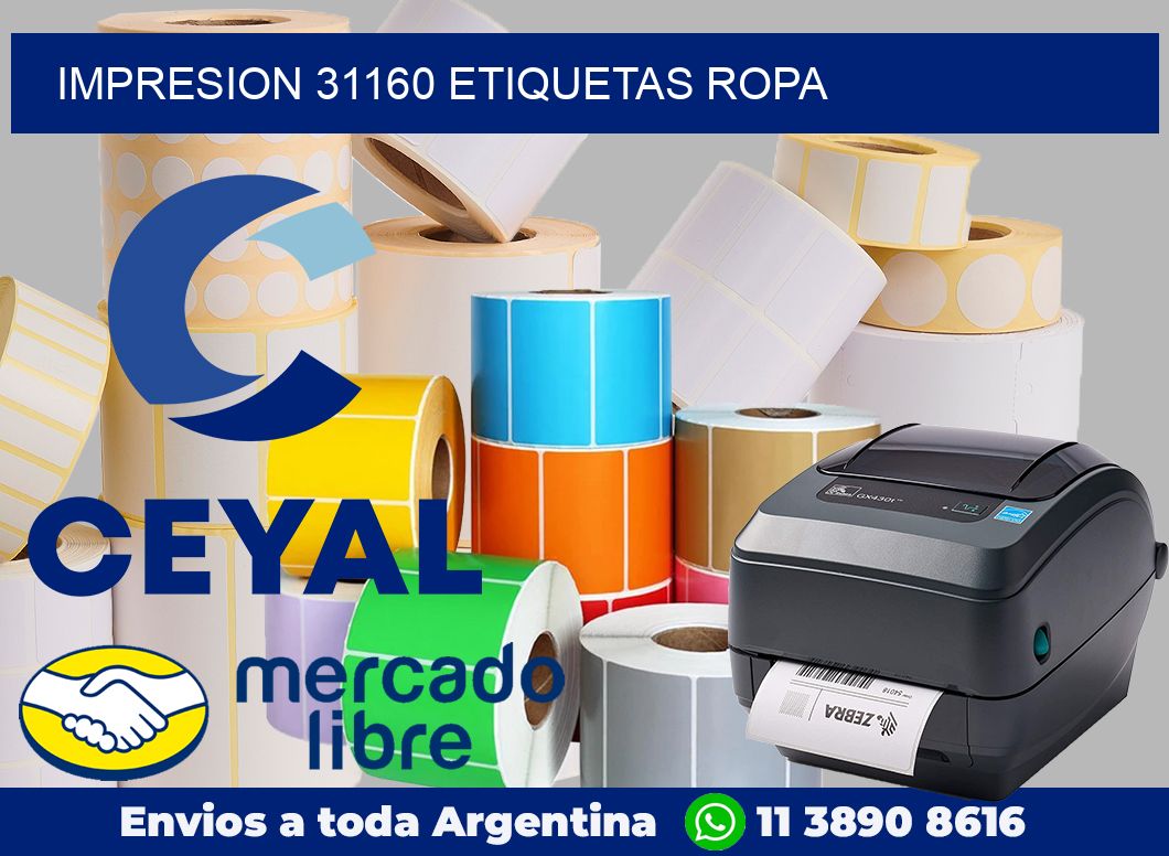 impresion 31160 etiquetas ropa