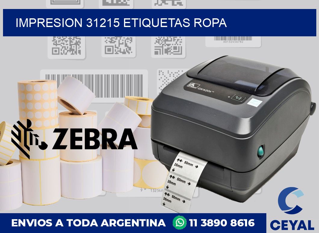 impresion 31215 etiquetas ropa