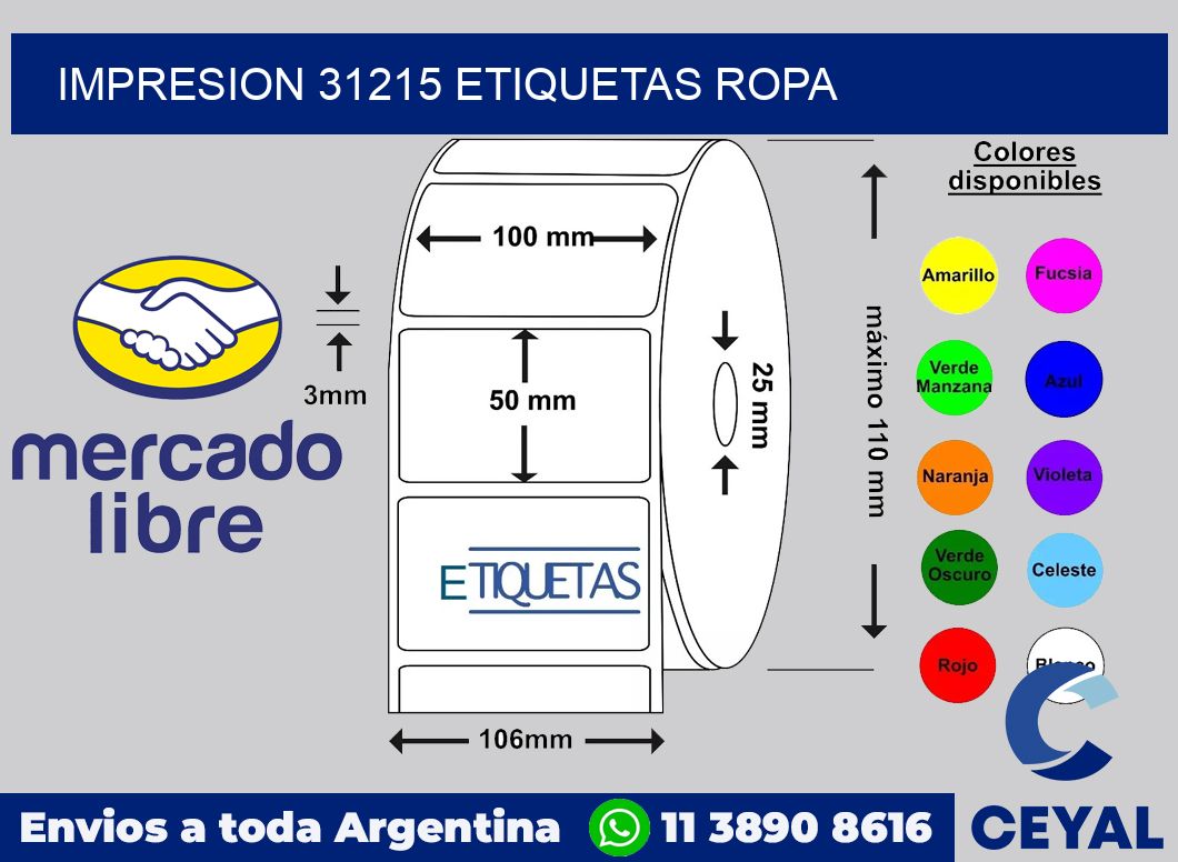 impresion 31215 etiquetas ropa