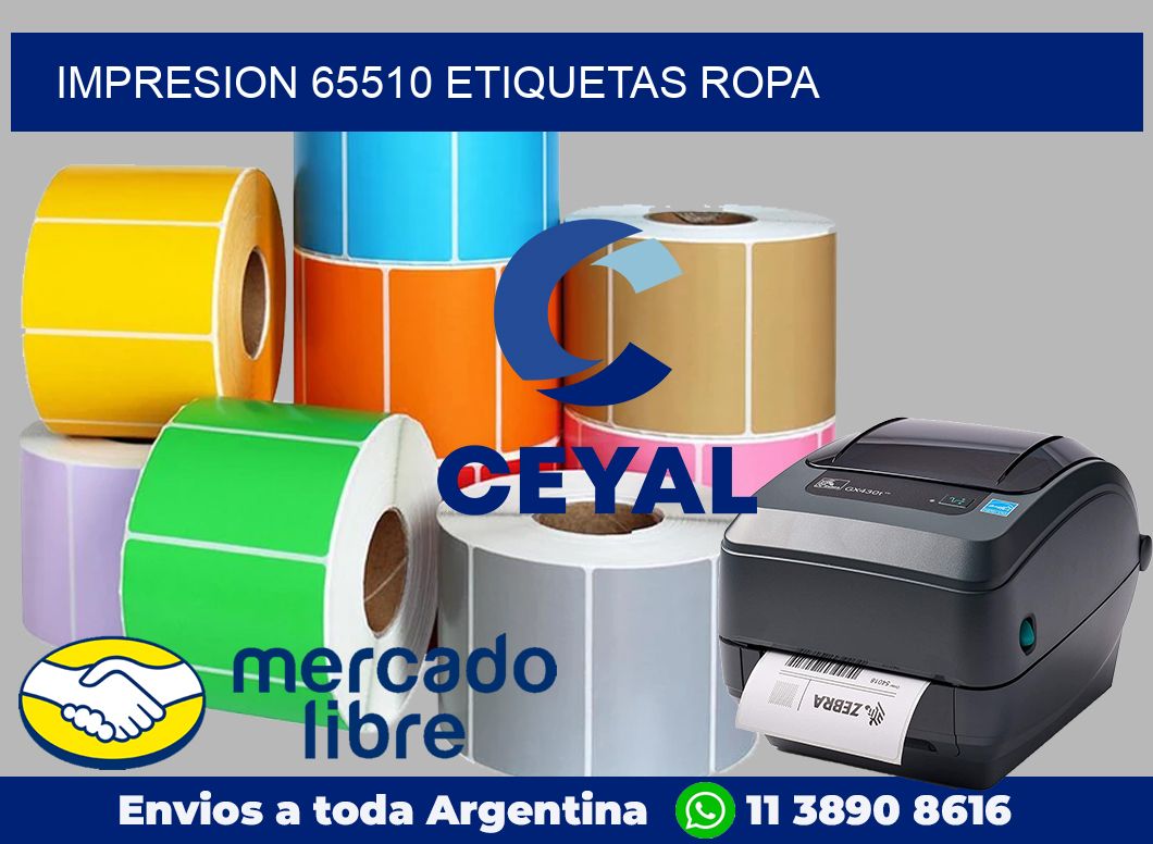 impresion 65510 etiquetas ropa