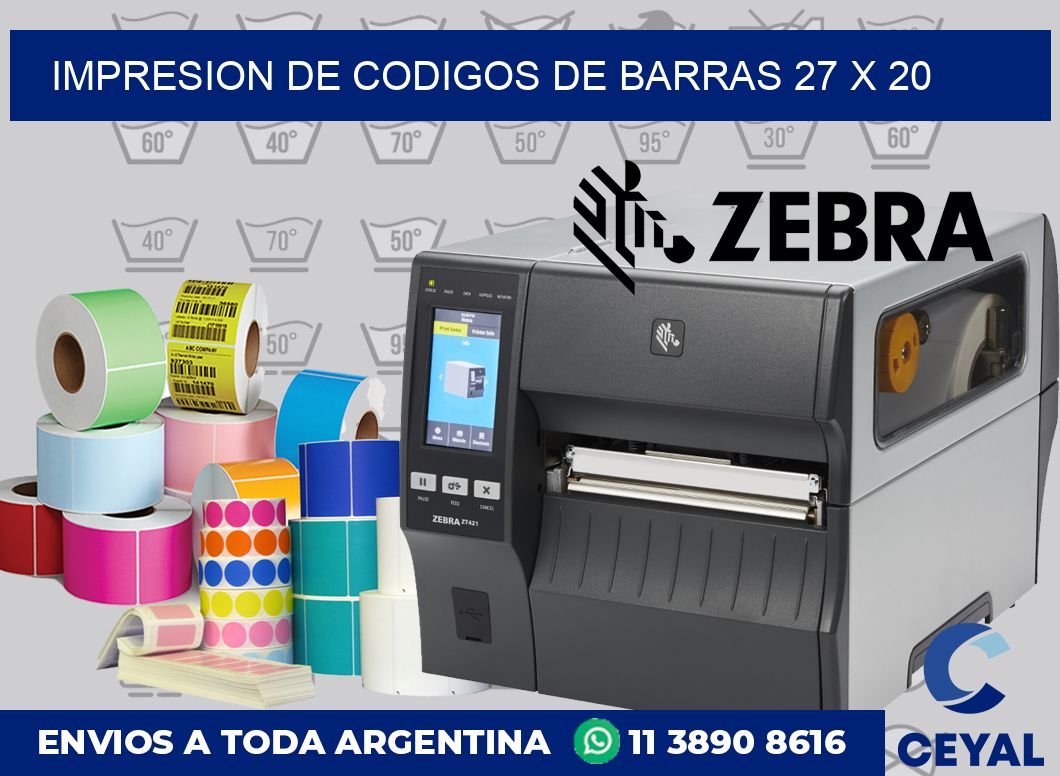 impresion de codigos de barras 27 x 20