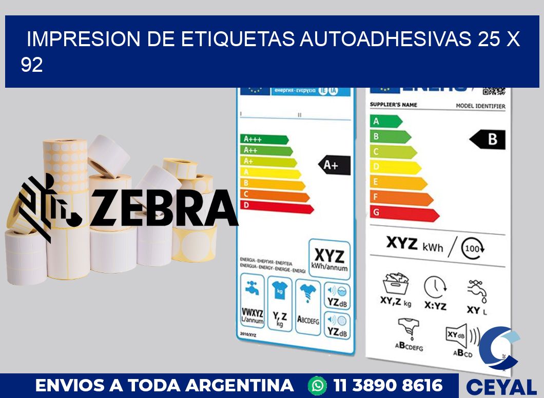 impresion de etiquetas autoadhesivas 25 x 92