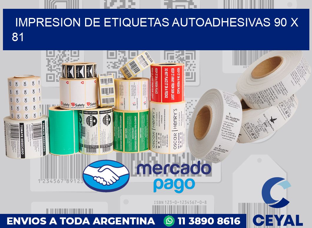 impresion de etiquetas autoadhesivas 90 x 81