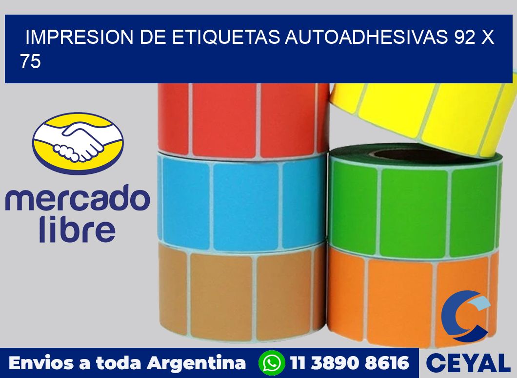 impresion de etiquetas autoadhesivas 92 x 75