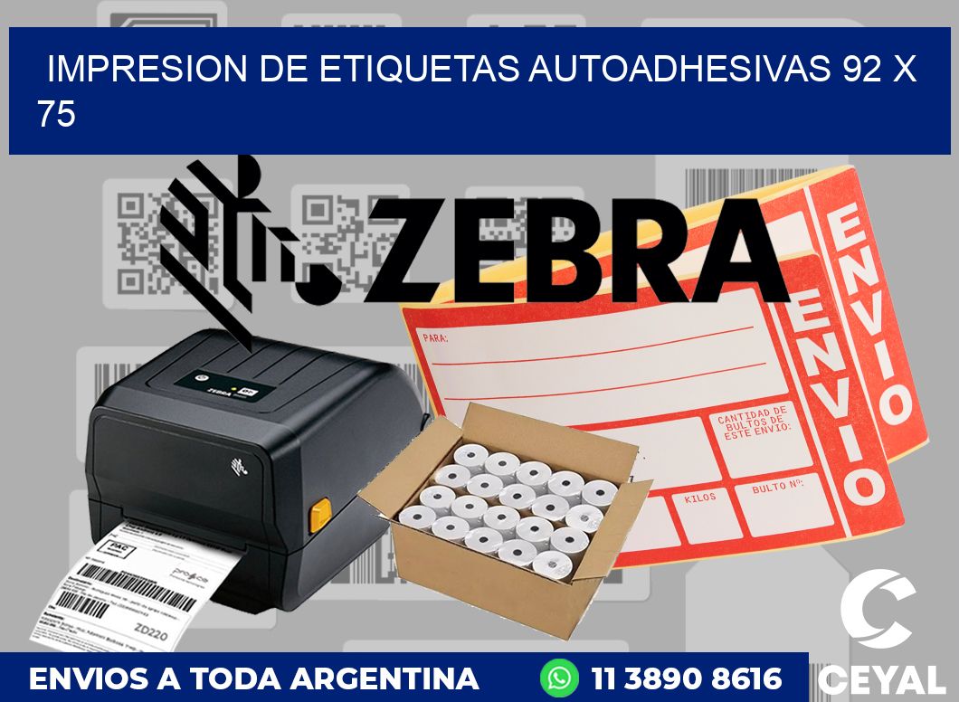 impresion de etiquetas autoadhesivas 92 x 75