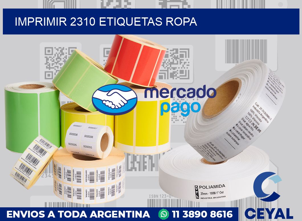 imprimir 2310 etiquetas ropa