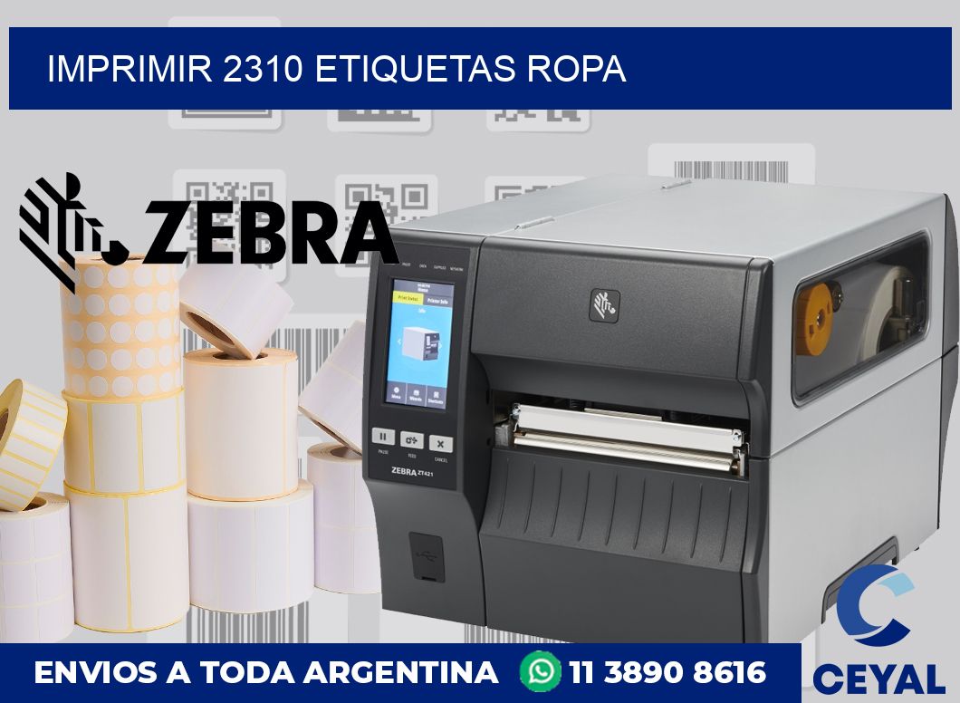 imprimir 2310 etiquetas ropa