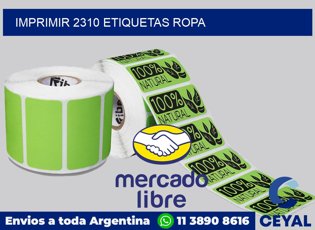 imprimir 2310 etiquetas ropa