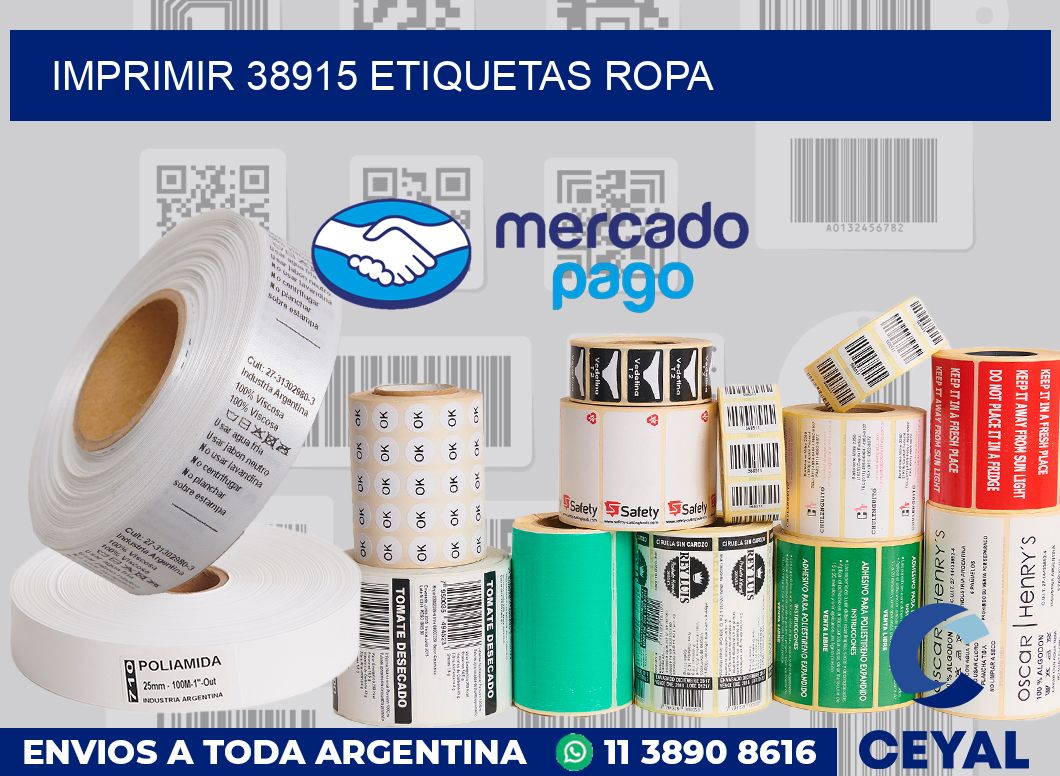imprimir 38915 etiquetas ropa