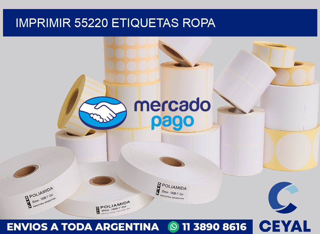 imprimir 55220 etiquetas ropa