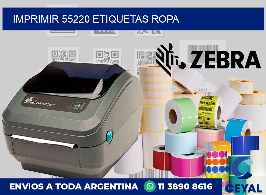 imprimir 55220 etiquetas ropa