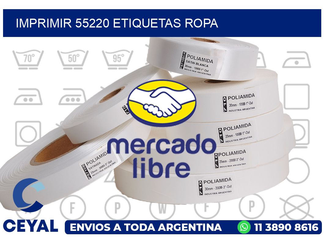 imprimir 55220 etiquetas ropa