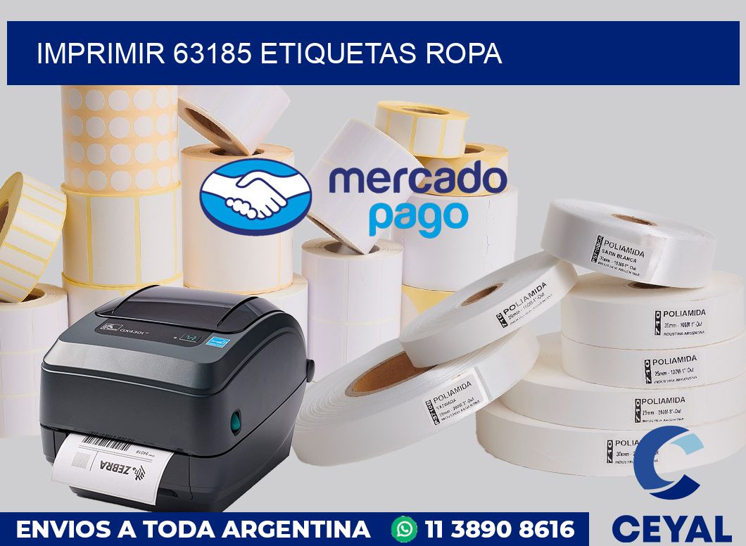 imprimir 63185 etiquetas ropa