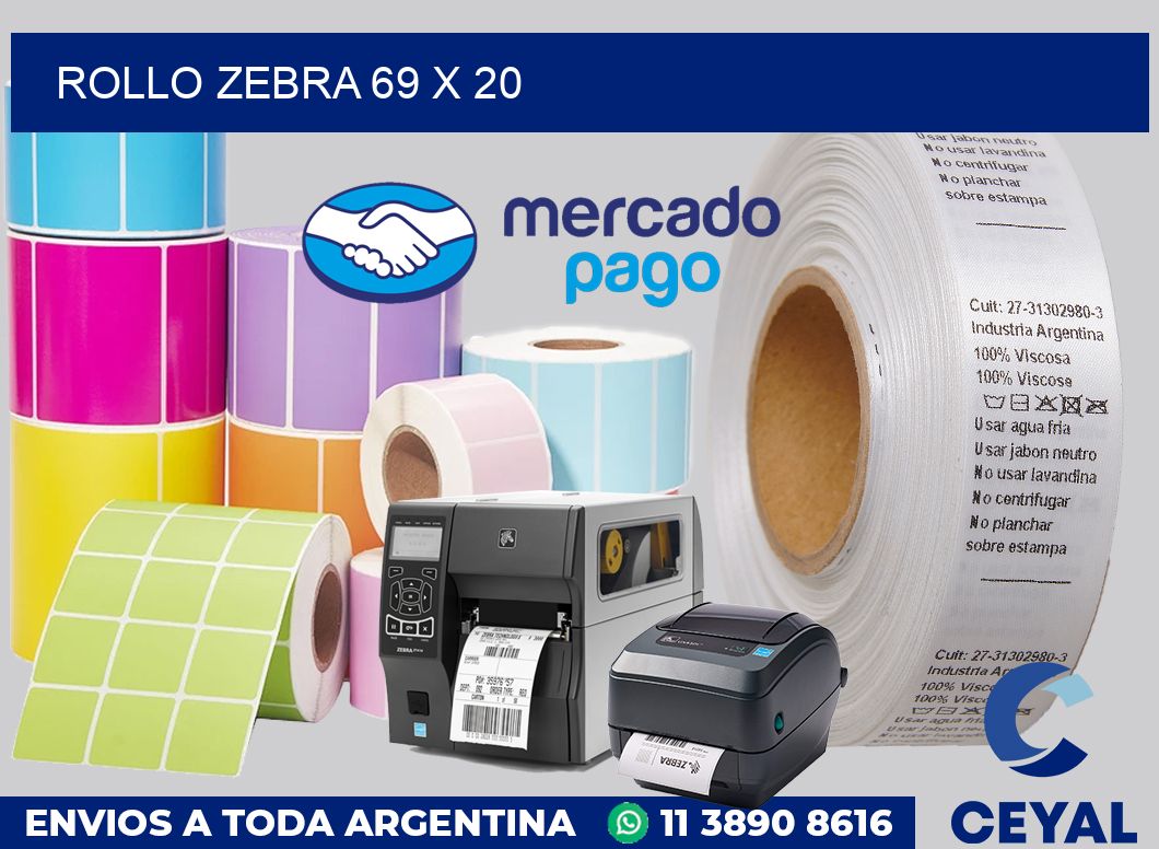 rollo zebra 69 x 20