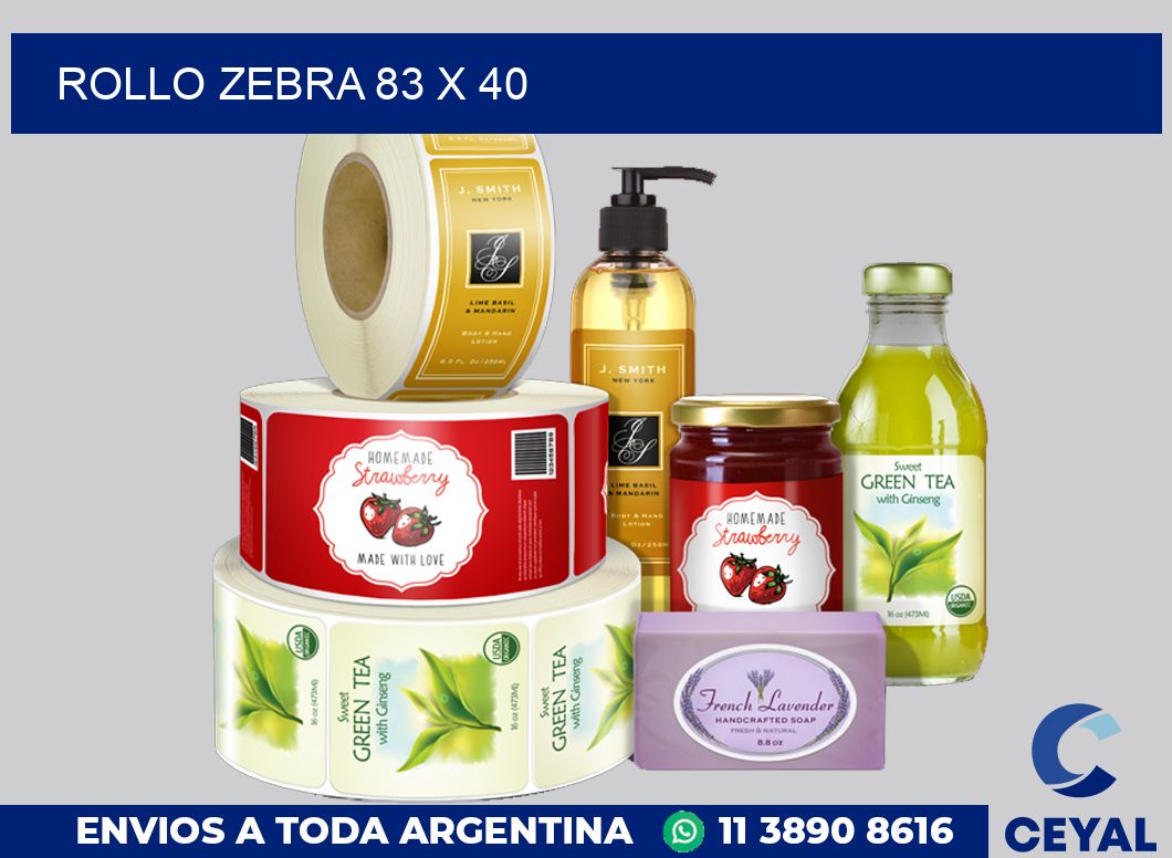 rollo zebra 83 x 40