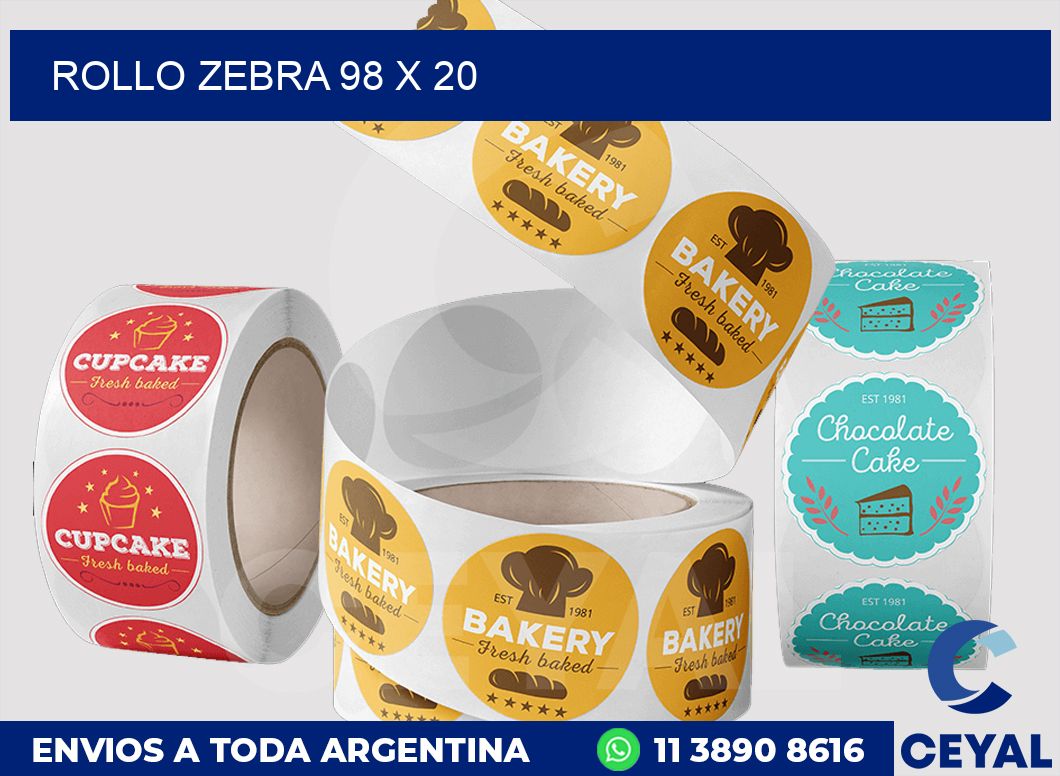 rollo zebra 98 x 20