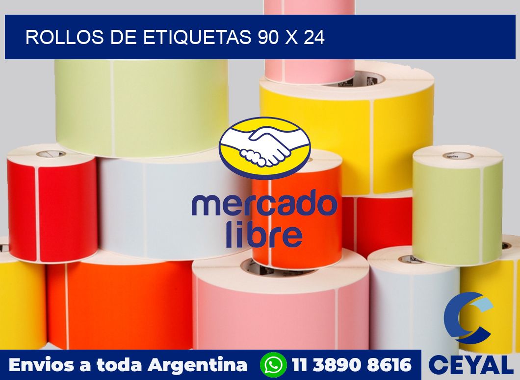 rollos de etiquetas 90 x 24