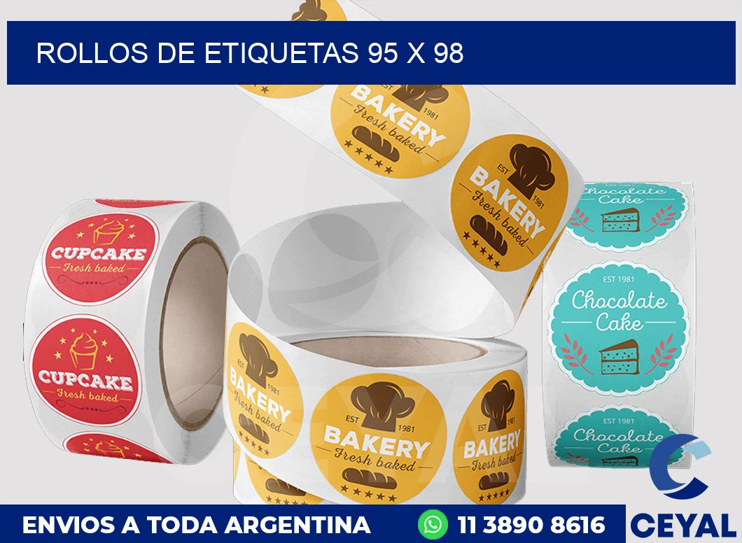 rollos de etiquetas 95 x 98
