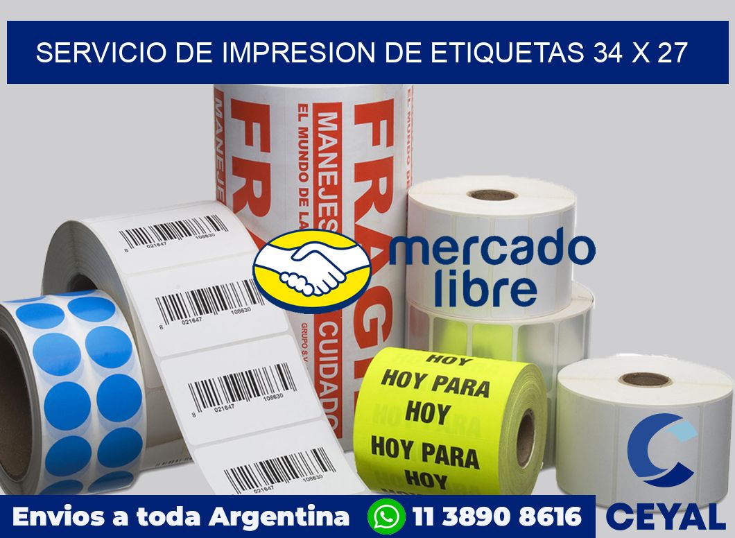 servicio de impresion de etiquetas 34 x 27