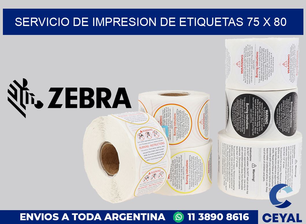 servicio de impresion de etiquetas 75 x 80