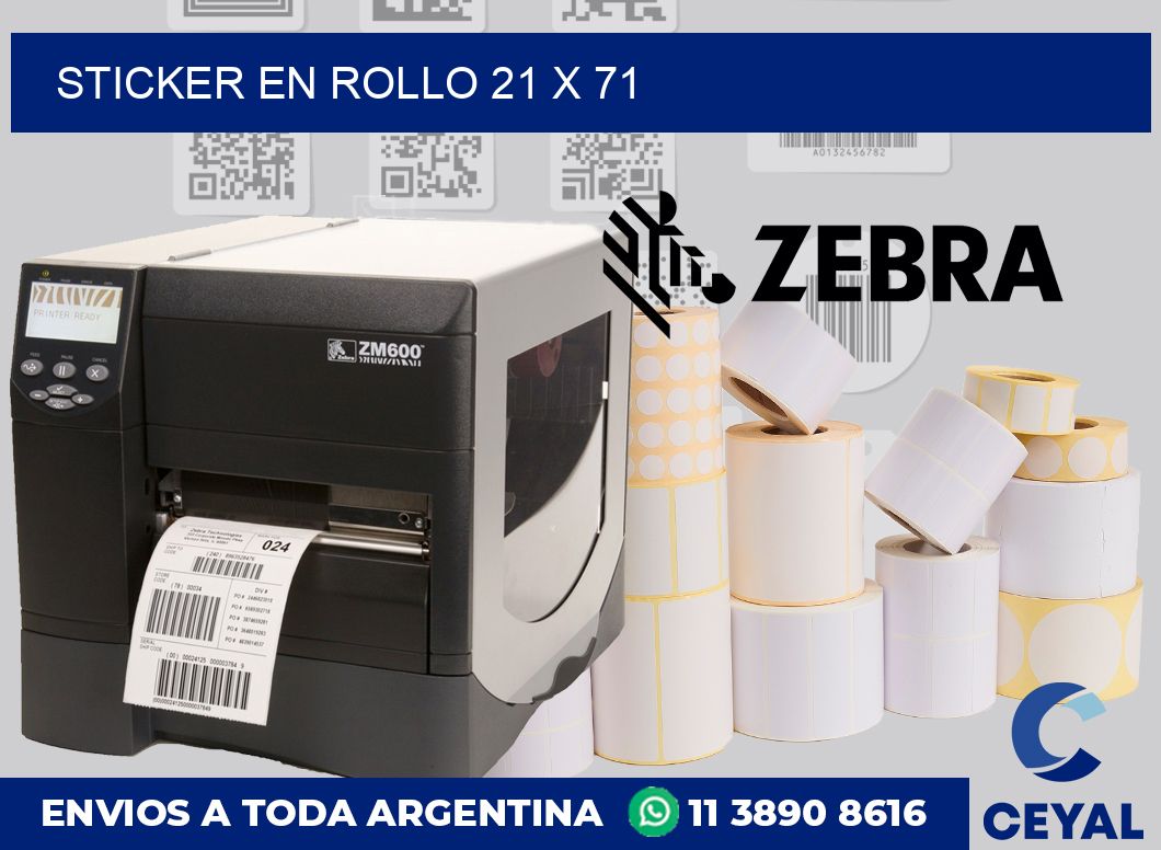 sticker en rollo 21 x 71