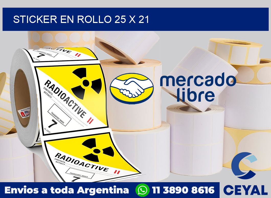 sticker en rollo 25 x 21