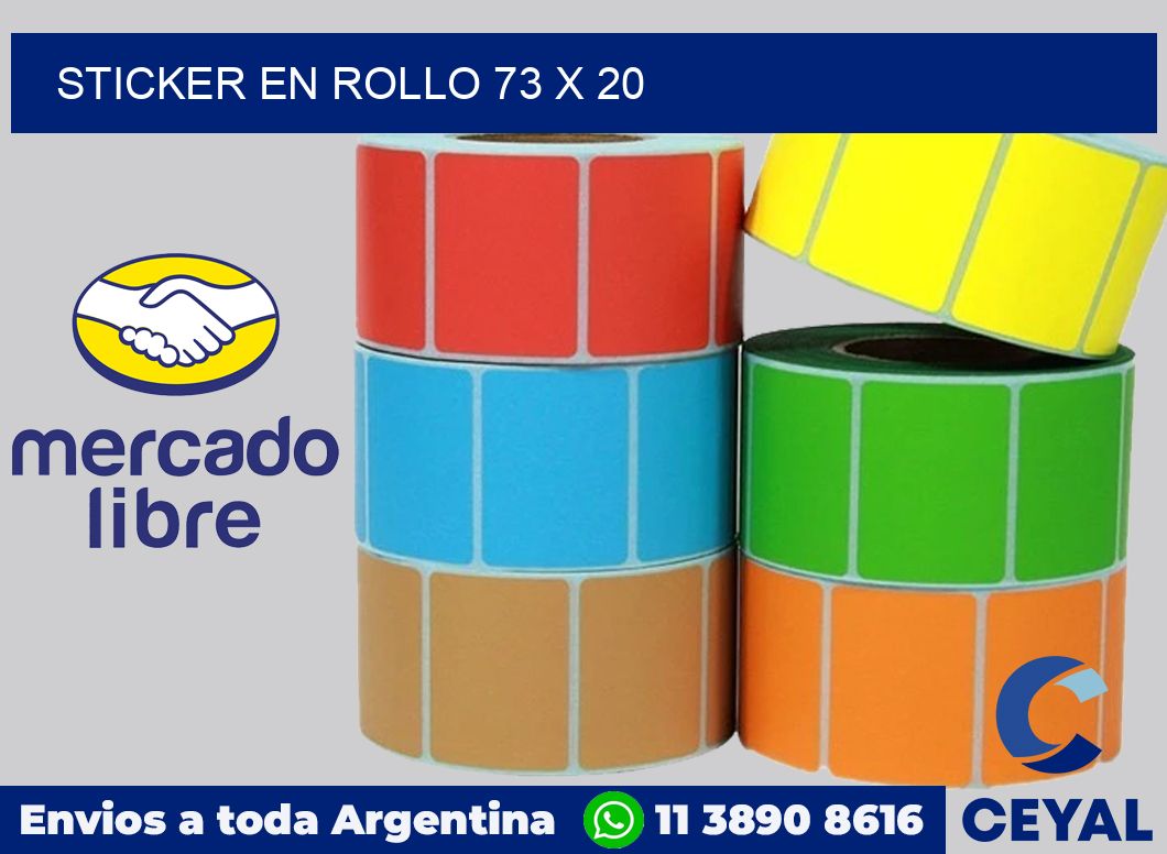 sticker en rollo 73 x 20