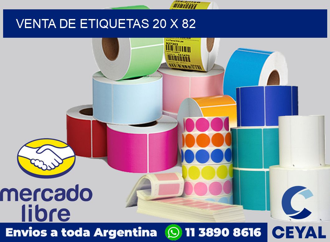 venta de etiquetas 20 x 82