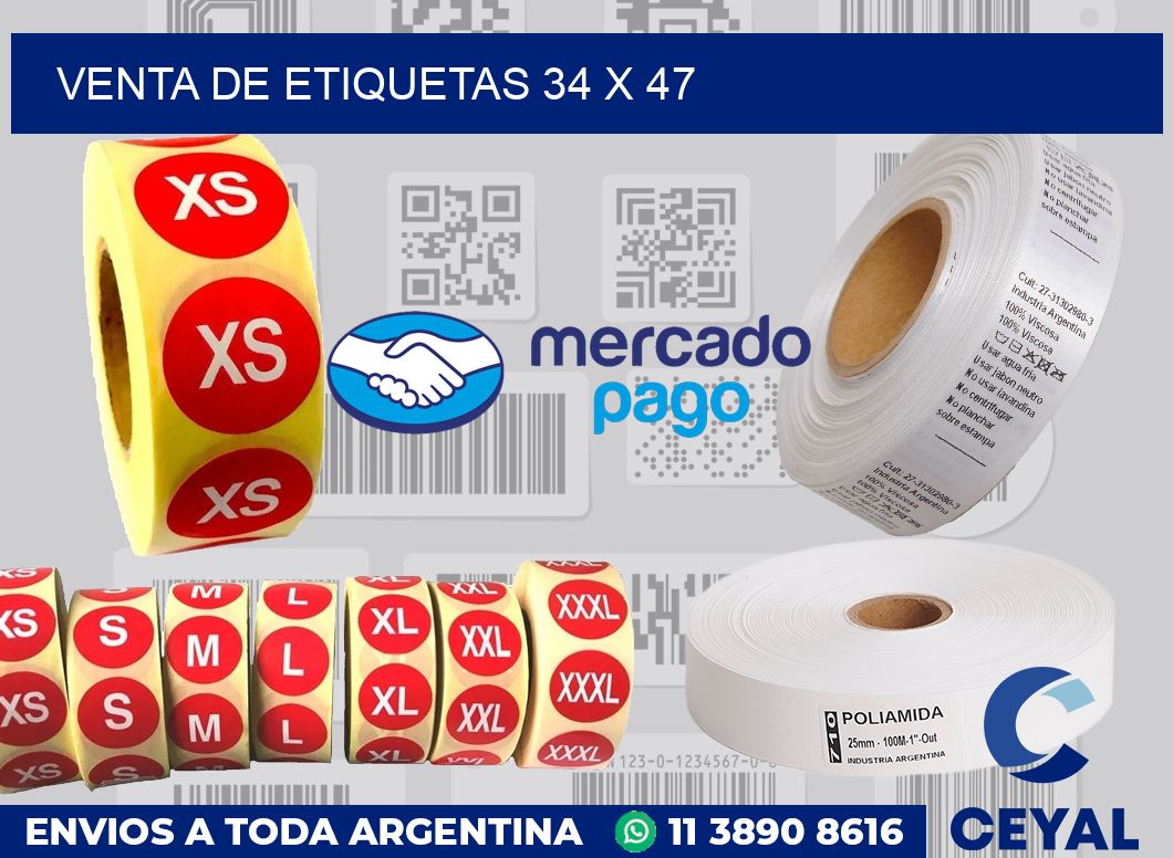 venta de etiquetas 34 x 47