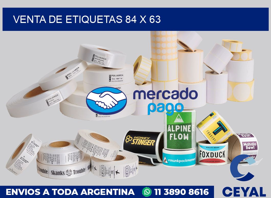 venta de etiquetas 84 x 63