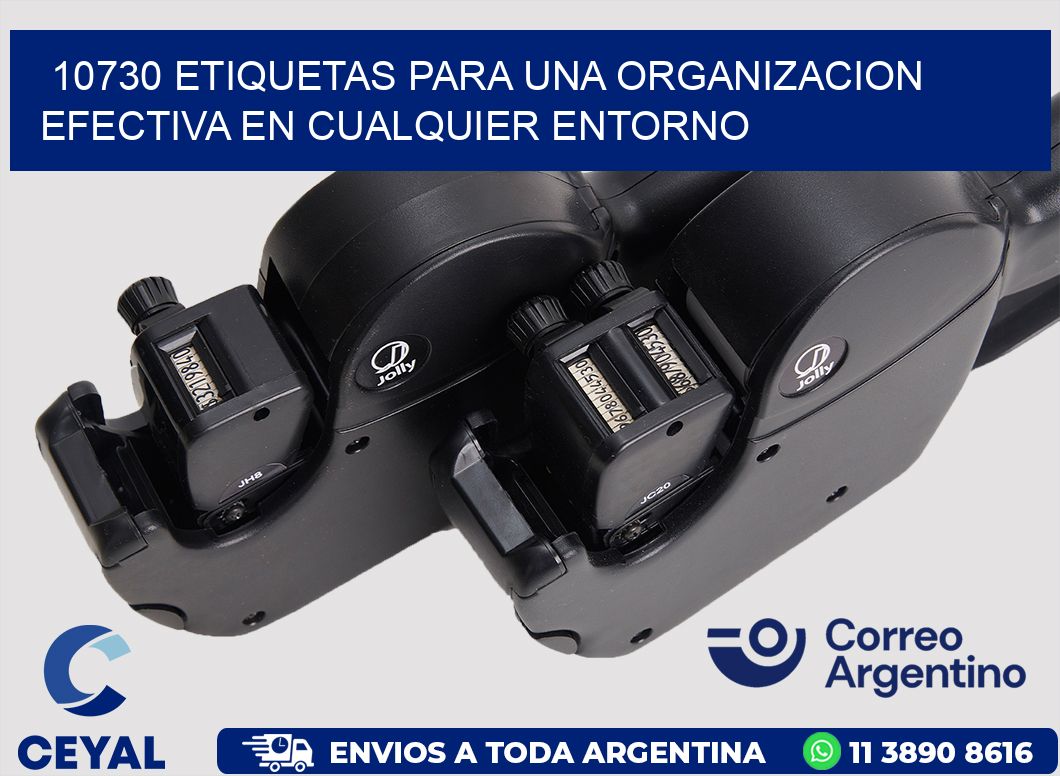 10730 ETIQUETAS PARA UNA ORGANIZACION EFECTIVA EN CUALQUIER ENTORNO