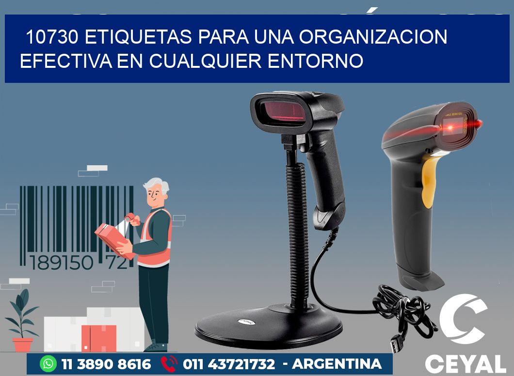 10730 ETIQUETAS PARA UNA ORGANIZACION EFECTIVA EN CUALQUIER ENTORNO