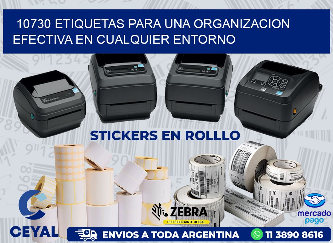 10730 ETIQUETAS PARA UNA ORGANIZACION EFECTIVA EN CUALQUIER ENTORNO