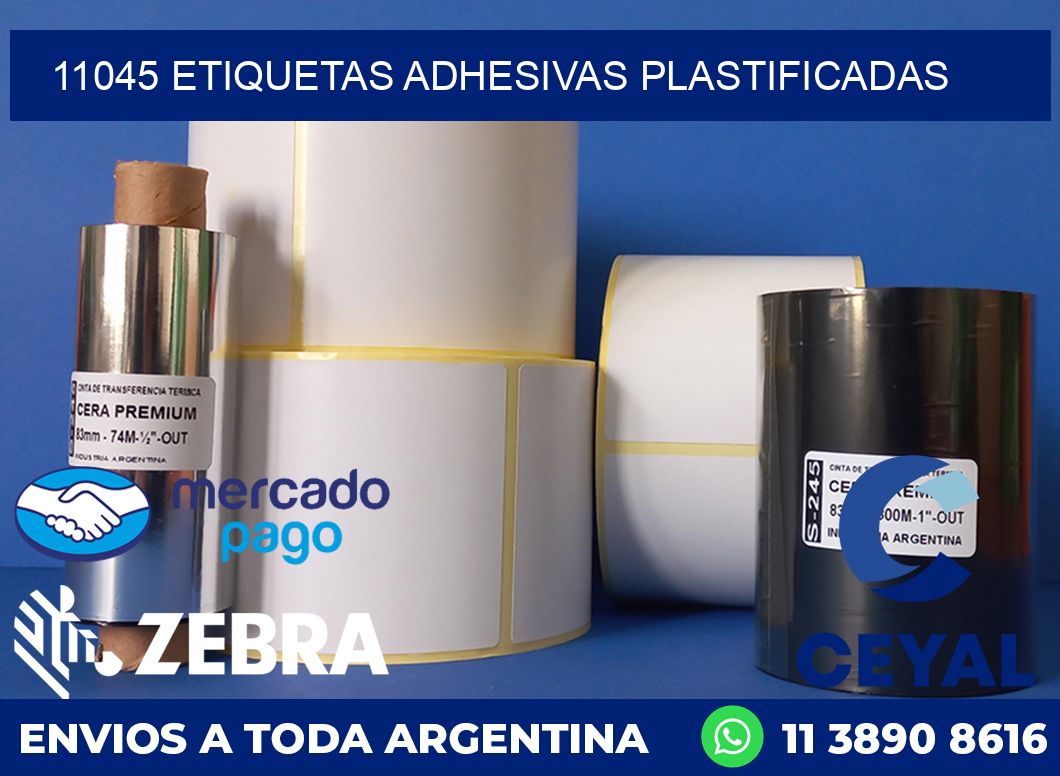 11045 ETIQUETAS ADHESIVAS PLASTIFICADAS