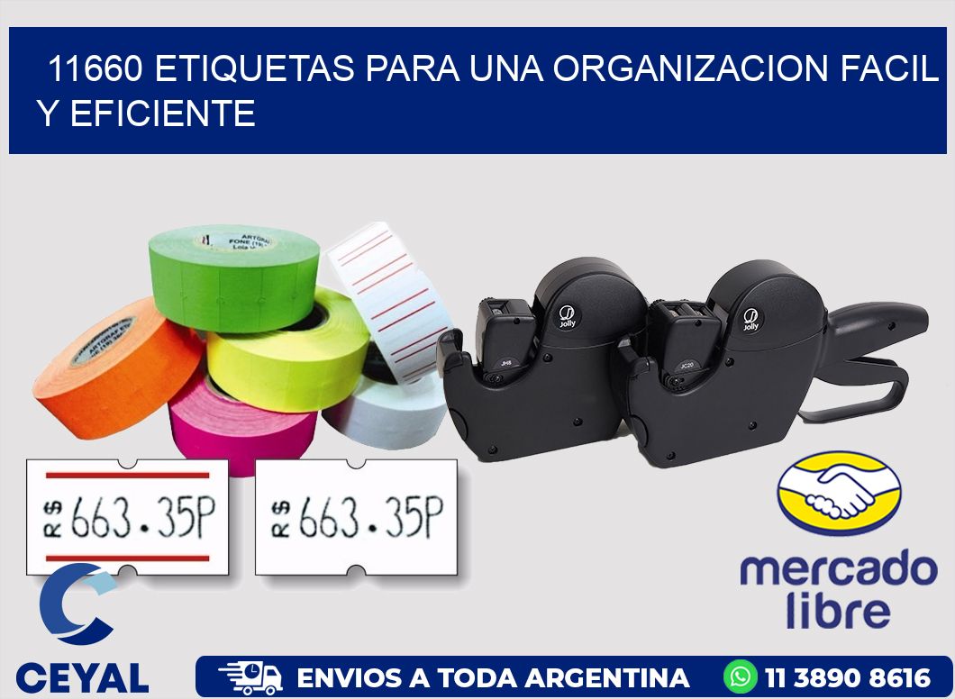 11660 ETIQUETAS PARA UNA ORGANIZACION FACIL Y EFICIENTE