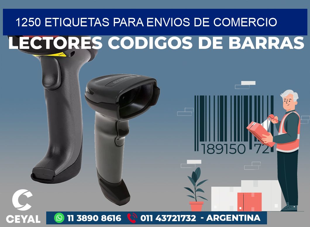 1250 ETIQUETAS PARA ENVIOS DE COMERCIO
