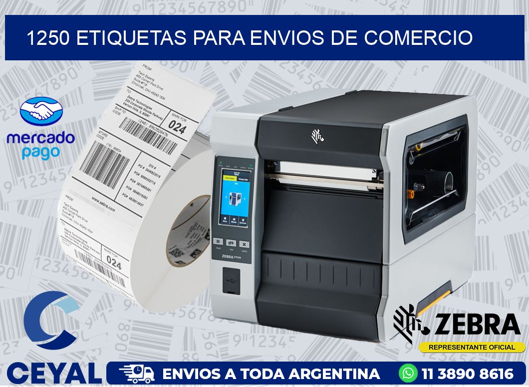 1250 ETIQUETAS PARA ENVIOS DE COMERCIO