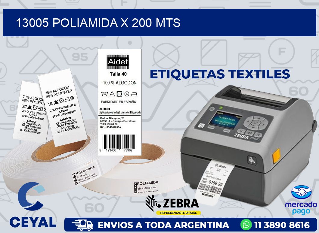 13005 POLIAMIDA X 200 MTS