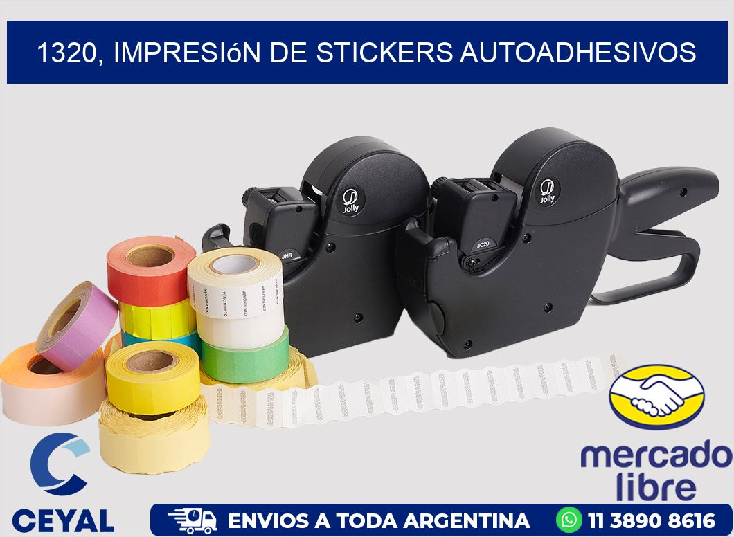 1320, impresión de stickers autoadhesivos