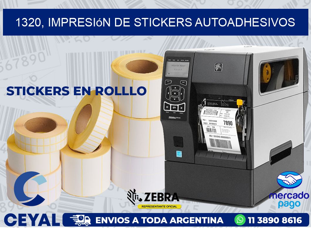 1320, impresión de stickers autoadhesivos