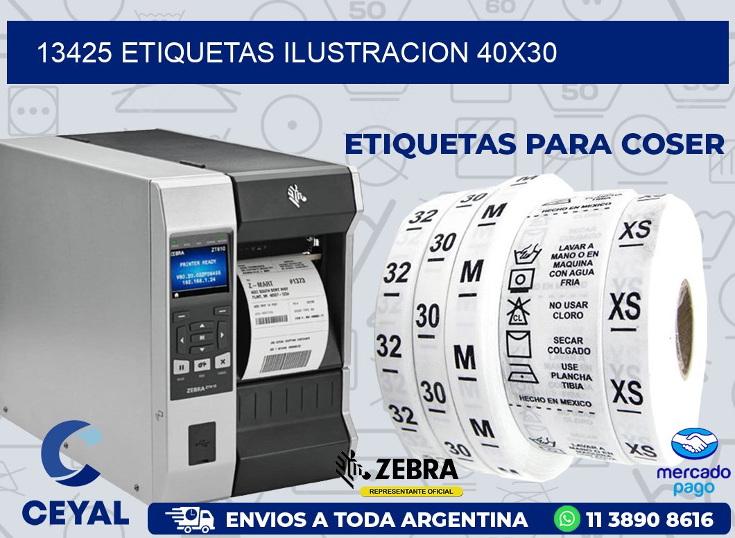 13425 ETIQUETAS ILUSTRACION 40X30