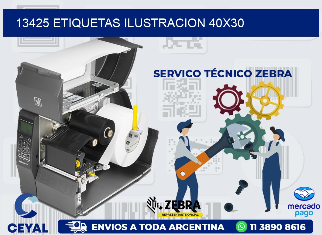 13425 ETIQUETAS ILUSTRACION 40X30