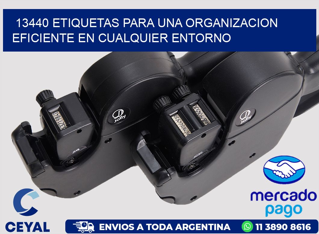13440 ETIQUETAS PARA UNA ORGANIZACION EFICIENTE EN CUALQUIER ENTORNO