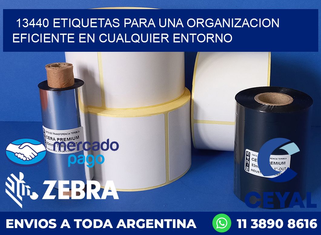 13440 ETIQUETAS PARA UNA ORGANIZACION EFICIENTE EN CUALQUIER ENTORNO