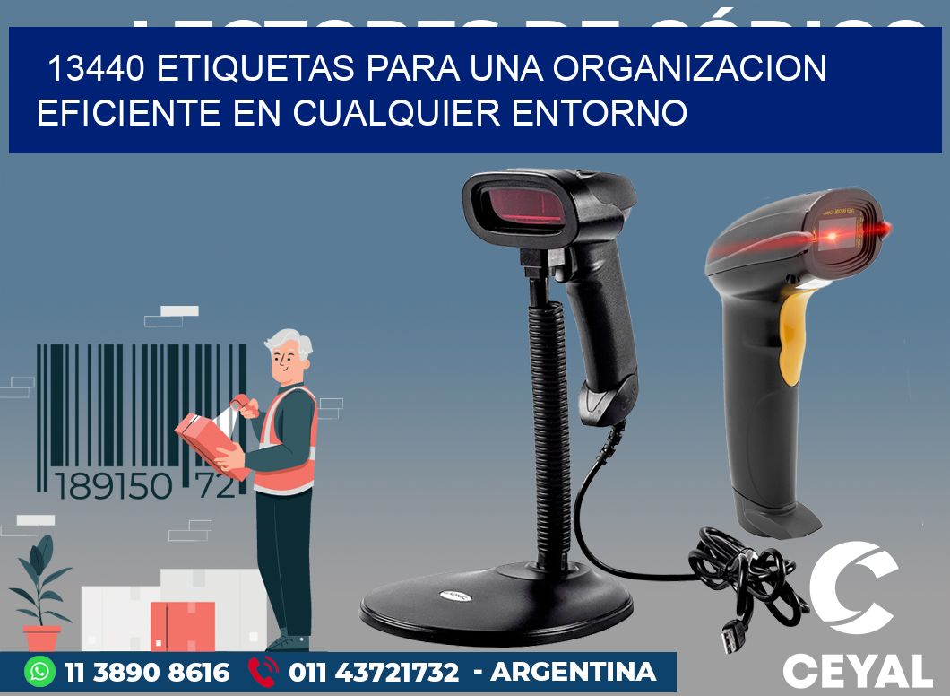 13440 ETIQUETAS PARA UNA ORGANIZACION EFICIENTE EN CUALQUIER ENTORNO